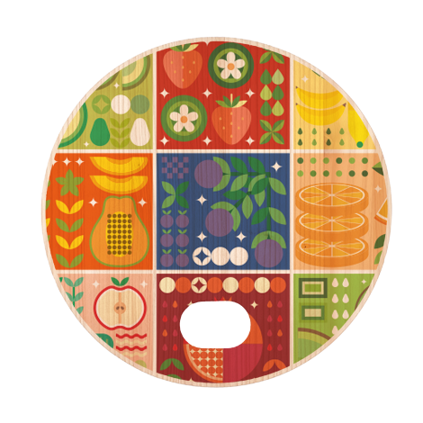 木製オリジナル丸うちわ